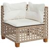 vidaXL 7-delige Loungeset met kussens poly rattan beige
