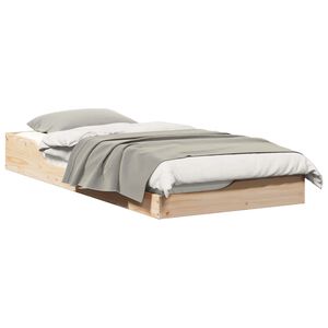 vidaXL Bedframe Bruin 100 x 200 cm Massief grenenhout