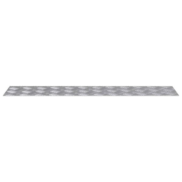 vidaXL Trap Tread Rechthoekig 4 pcs Zilver 90 x 20 cm Aluminium