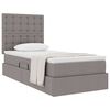 vidaXL Opslag bed met matras met matras Taupe 90 x 200 cm Polyester