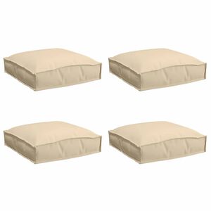vidaXL Kussen 4 pcs Beige 40 x 40 x 8 cm Oxford Stof