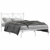 vidaXL Bedframe met hoofdbord metaal wit 120x200 cm