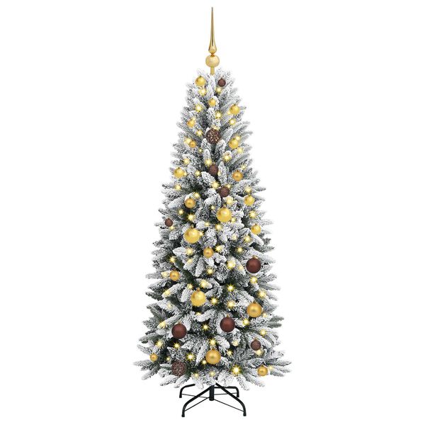 vidaXL Kunstkerstboom Wit 150 cm PVC en Plastic en Staal en PE