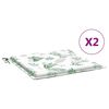 vidaXL Stoelkussens 2 st bladpatroon 40x40x3 cm stof