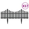 vidaXL Gazonranden 17 st 10 m PP antracietkleurig