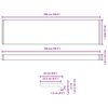 vidaXL Raamsokkel Anthraciet met Houtnerf 100 x 25 x 4,5 cm PVC