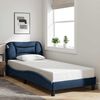 vidaXL Bedframe zonder matras "Hvar" 90x190 cm stof blauw