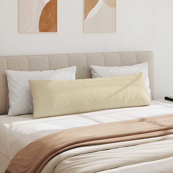 vidaXL Sofa Kussens 2 stuks Crème 145 x 40 cm Stof