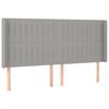 vidaXL Boxspring met matras en LED stof lichtgrijs 160x200 cm