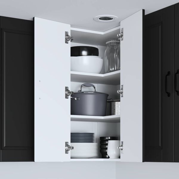 vidaXL Keukenkast met plank Zwart 57 x 57 x 80 cm Bewerkt hout