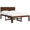 vidaXL Tweepersoonsbed met hoofdeinde ROSTOCK Donkerbruin 150 x 200 cm