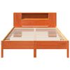 vidaXL Bed met boekenkast zonder matras grenenhout wasbruin 140x200 cm