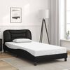 vidaXL Bedframe zonder matras "Hvar" kunstleer zwart 100x203 cm