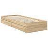 vidaXL Opslag bed met hoofdeinde Wit 120 x 200 cm Bewerkt hout