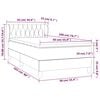 vidaXL Boxspring met matras fluweel donkergroen 90x200 cm