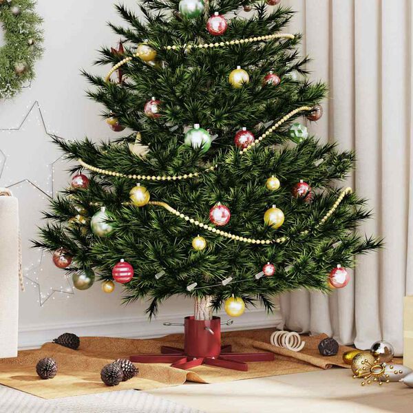vidaXL Kerstboomstandaard 1.73 Rood 50 x 50 x 15,5 cm Staal