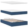 vidaXL Ottoman bed met matras 120x190 cm stof blauw