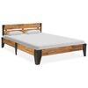 vidaXL Bedframe massief acaciahout geborstelde afwerking 120x200 cm