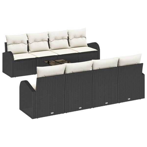 vidaXL Tuin Sofa Set Zwart 55 x 55 x 37 cm poly rattan