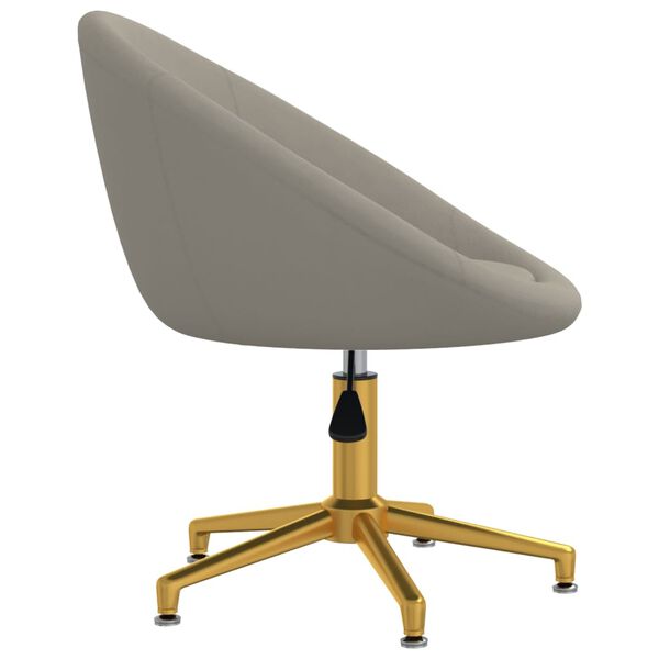 vidaXL Eetkamerstoelen 2 st fluweel lichtgrijs