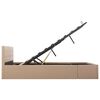 vidaXL Bedframe met opslag hydraulisch kunstleer cappuccino 160x200 cm