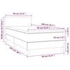 vidaXL Boxspring met matras en LED fluweel roze 90x200 cm