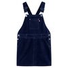 Kindertuinjurk 128 ribfluweel marineblauw