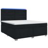 vidaXL Boxspringbed met matras met hoofdeinde Zwart 140 x 190 cm Stof