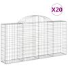 vidaXL Schanskorven 20 st gewelfd 200x30x100/120 cm ijzer