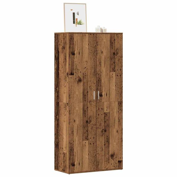 vidaXL Schoenenkast 80x39x178 cm bewerkt hout oud houtkleurig