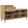 vidaXL Schoenenkast Artisan Eiken 102 x 36 x 60 cm Bewerkt hout