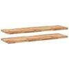vidaXL Wandschappen 2 st zwevend olieafwerking 140x40x4 cm acaciahout