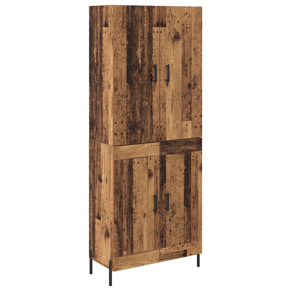 vidaXL Highboard Oud Hout 69,5 x 34 x 180 cm Bewerkt hout