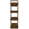 vidaXL Boekenkast/kamerscherm 80x35x125 cm massief hout honingbruin