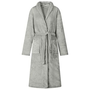 vidaXL Badjas zonder Kap Grijs s Flanel