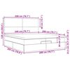 vidaXL Ottoman bed met matrassen en LED's 200x200cm fluweel roze