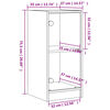 vidaXL Bijzetkast met glazen deuren 35x37x75,5 cm sonoma eikenkleurig