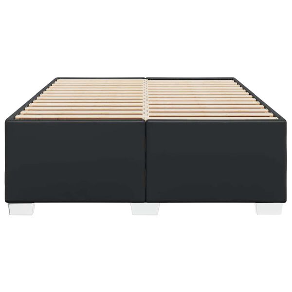vidaXL Bedframe zonder matras 137x190 cm kunstleer zwart