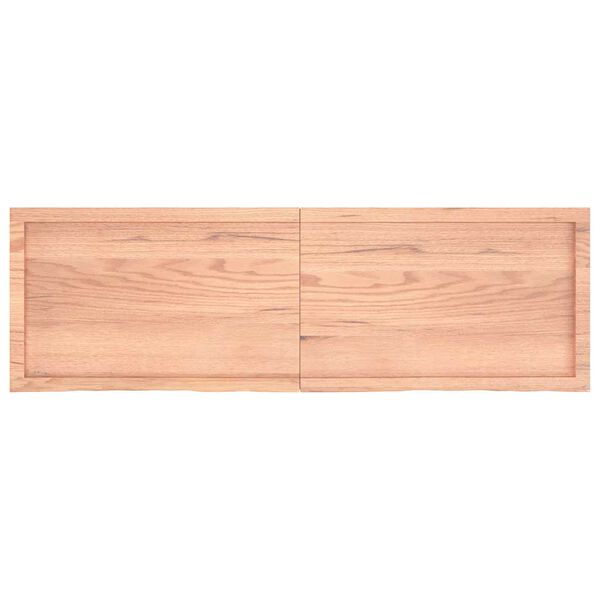 vidaXL Wastafelblad 160x50x(2-4) cm behandeld massief hout lichtbruin