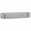 vidaXL Plantenbak 249x100x36 cm gegalvaniseerd staal zilverkleurig
