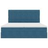 vidaXL Bed met LED-striplichten Donkerblauw 180 x 200 cm Fluweel