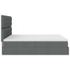 vidaXL Ottoman bed met matras en LED's 160x200cm stof donkergrijs