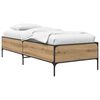 vidaXL Bedframe Artisanaal eiken 80 x 200 cm Bewerkt hout