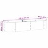 vidaXL Verhoogd bed Bruin 240 x 80 x 44 cm Staal