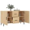 vidaXL Dressoir 100x36x60 cm bewerkt hout sonoma eikenkleurig