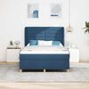 vidaXL Boxspringbed met Matras Donkergrijs 90x190 cm Blauw Stof