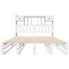 vidaXL Bed met boekenkast zonder matras grenenhout wit 140x200 cm