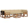 vidaXL Buiten bankenset met kussen 8 pcs Natuurlijk en Beige
