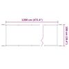 vidaXL Luifel verticaal 100x1200 cm oxford stof wit