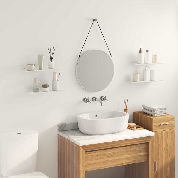 vidaXL Drijvende plank Wandgemonteerd 4 pcs Wit 40 x 18 x 2,5 cm Staal